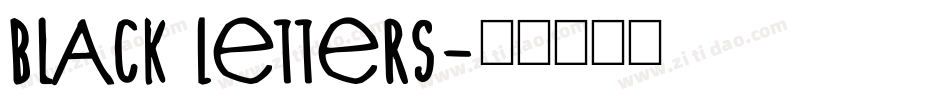 Black Letters字体转换